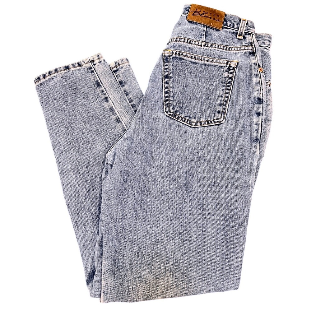 Express Bleus Straight Leg Jeans Womens 13/14 Light Blue Good Vintage 90s USA